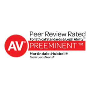 Peer Review Rated | For Ethical Standards & Legal Ability | AV Preeminent | Martindale-Hubbell from LexisNexis